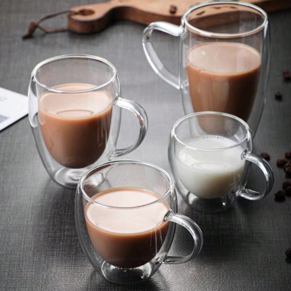 Espresso Shot Glass - 1 Pc Dubbelwandige Glazen Bekers Handvatten