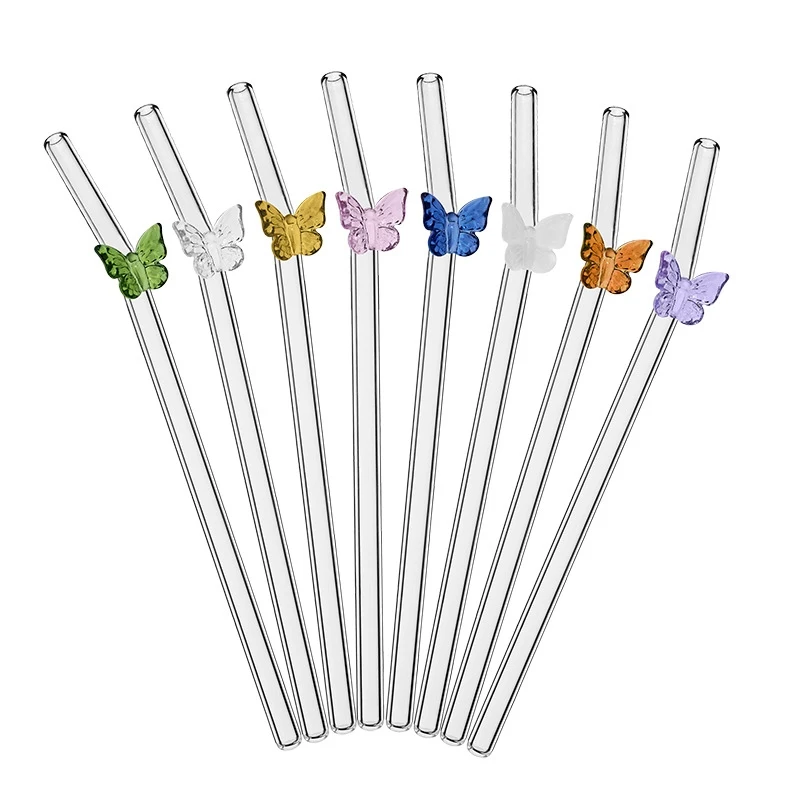 Espresso Shot Glass - 4 stuks herbruikbare boog glazen rietjes